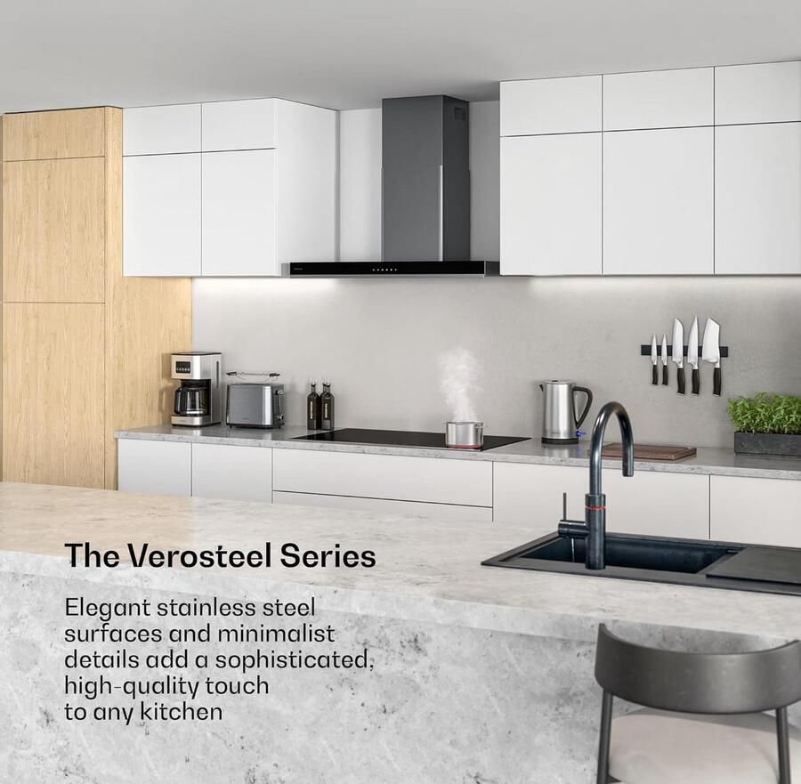 Keramische Kookplaat 90 cm met 5 Zones Touch Control en Timer