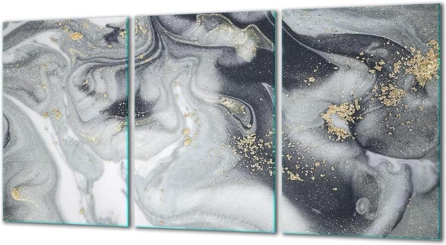 Keramische Kookplaat Afdekplaten Kookplaat Beschermers Keuken Beschermen Gehard Glas 3x30x52 cm Grijs