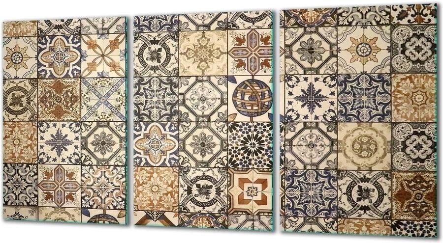 Keramische kookplaat afdekplaten Werkblad beschermer Keuken organiseren Gehard glas 3 x 30 x 52 cm Mozaïek