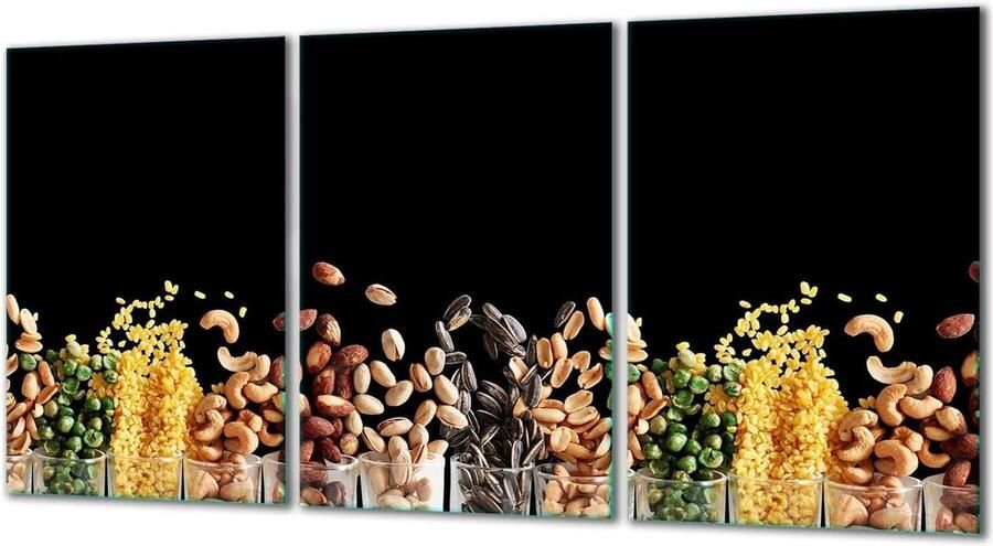 Keramische Kookplaat Covers Platen Set Keuken Beschermen Gehard Glas 3x30x52 cm Zwart