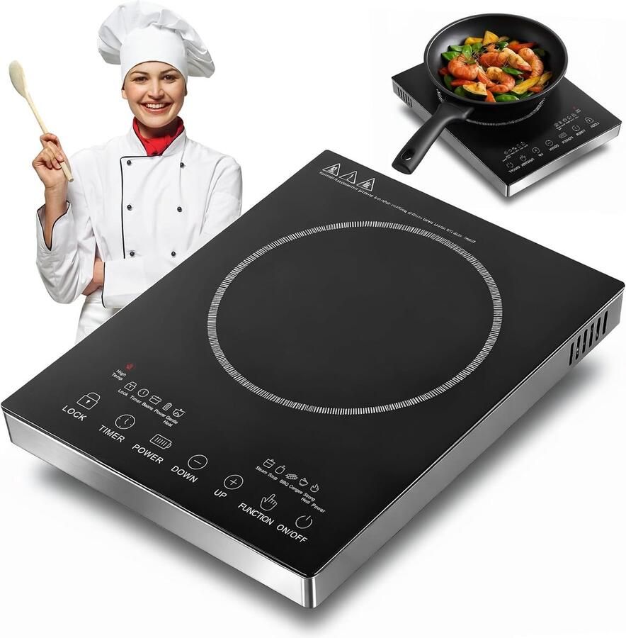 Keramische Kookplaat Draagbare Inductie Snel Koken Snelle Opwarming 3500 W Zwart