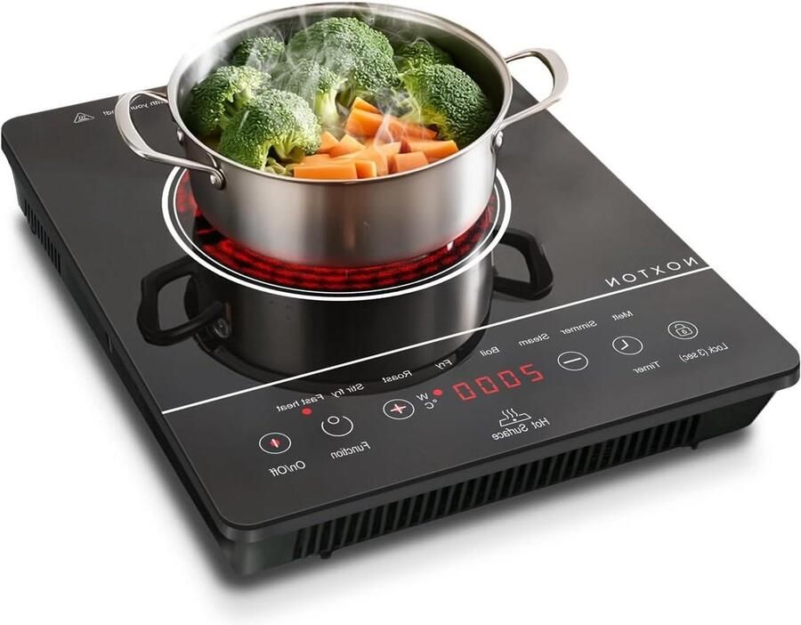 Keramische Kookplaat Elektrisch Fornuis Inductie Plaat Compact Koken 8 Kookfuncties 30 cm Zwart