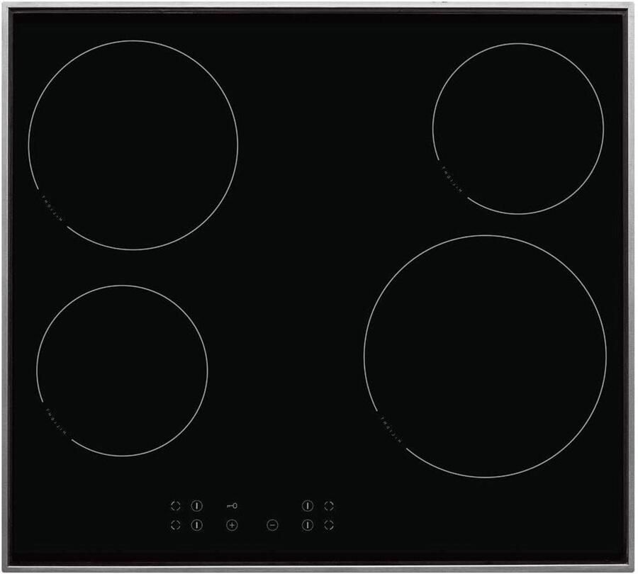 Keramische Kookplaat Elektrisch Fornuis Thuis Koken Vrijstaand Model 60 cm Zwart