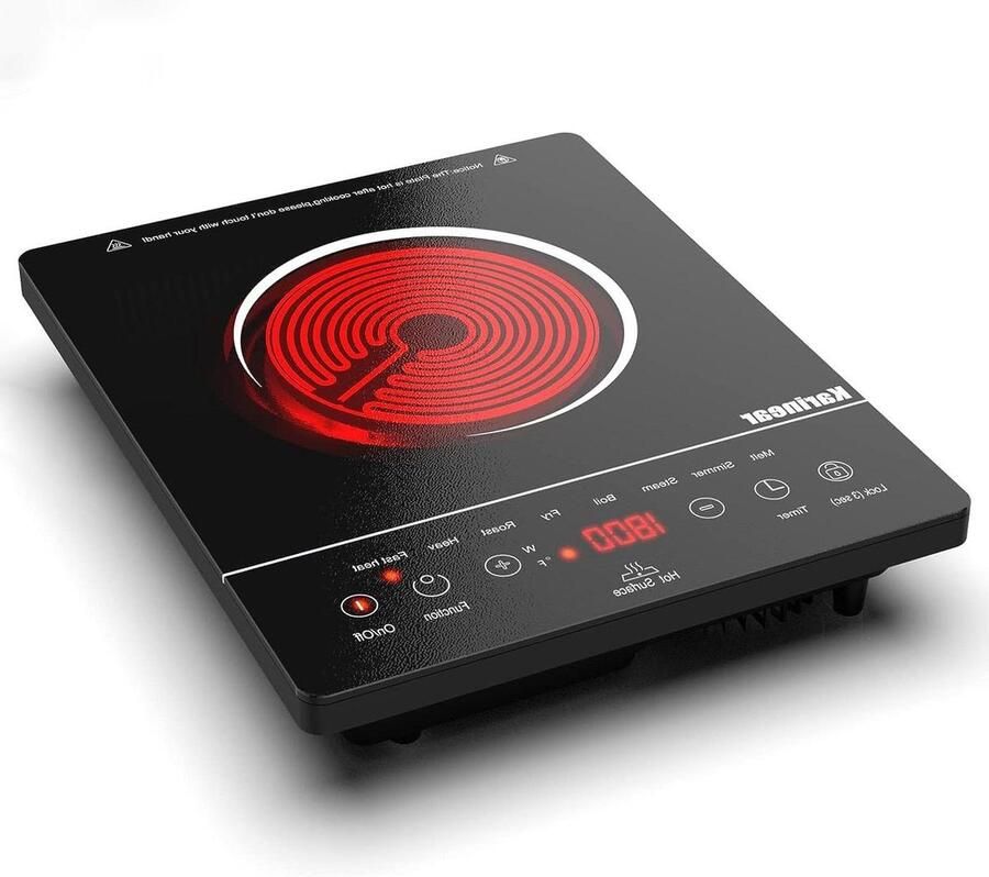 Keramische Kookplaat Elektrische Kookplaat Koken aanpassen 9 Warmtestanden 36 x 28 cm Zwart