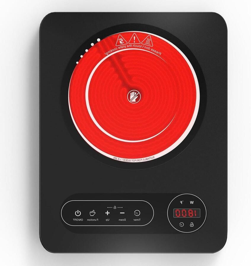 Keramische Kookplaat Elektrische Kookplaat Koken en Braden Compatibel met Alle Pannen