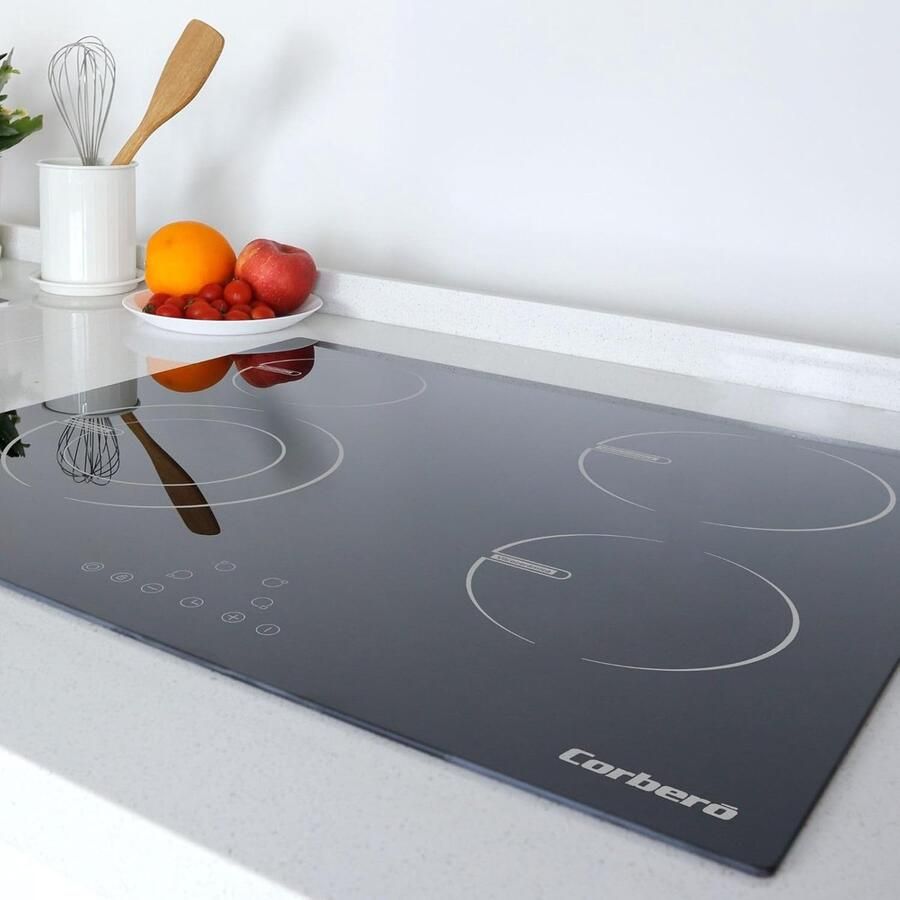 Keramische Kookplaat Elektrische Kookplaat Koken Thuis Koken 4 Kookzones 59 x 52 cm Zwart