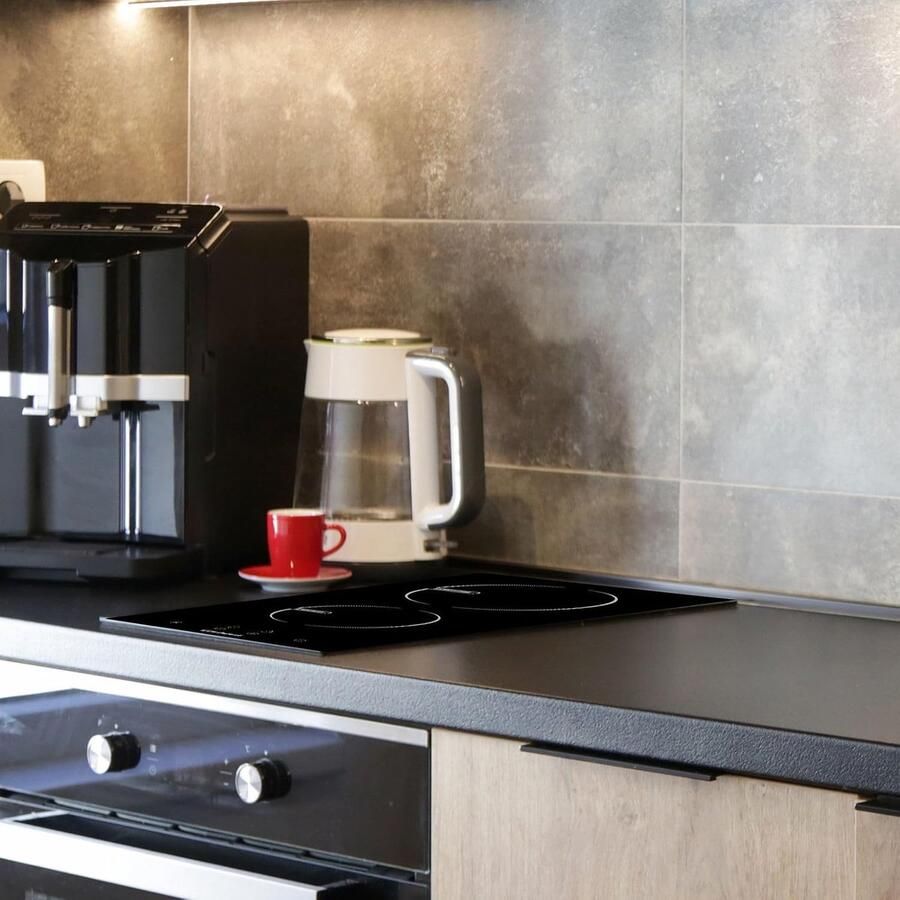 Keramische Kookplaat Elektrische Kookplaat Snel Koken Dubbele Kookzones 29 cm breed Zwart