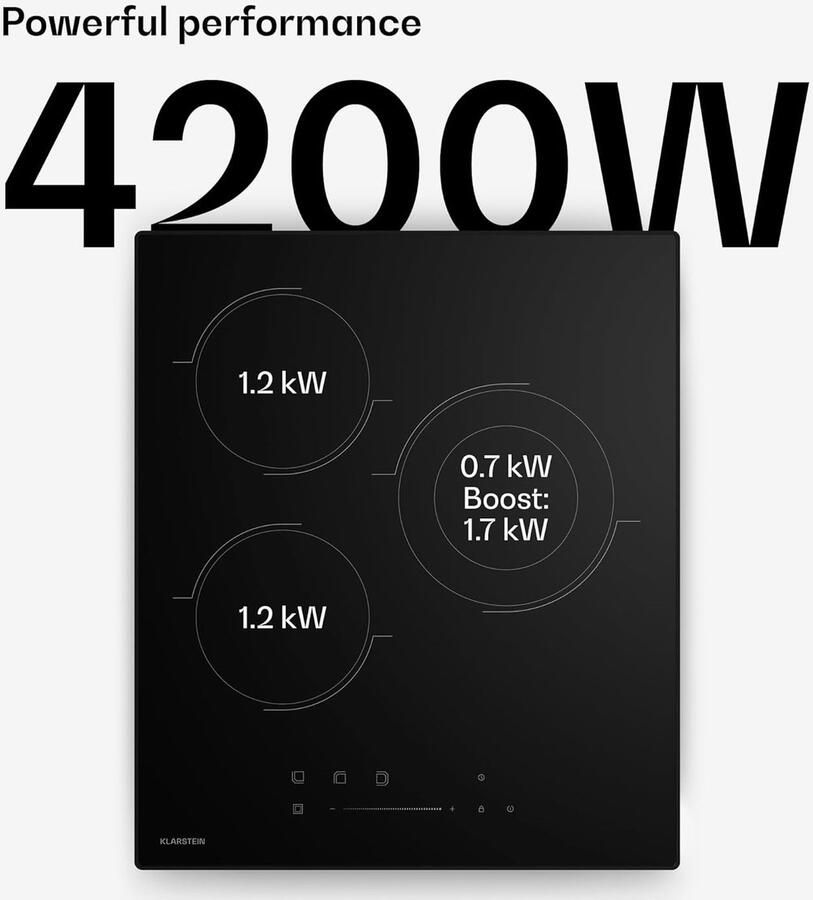 Keramische Kookplaat Elektrische Kookplaat Snel Koken Touch Slider Bediening 45 cm Zwart