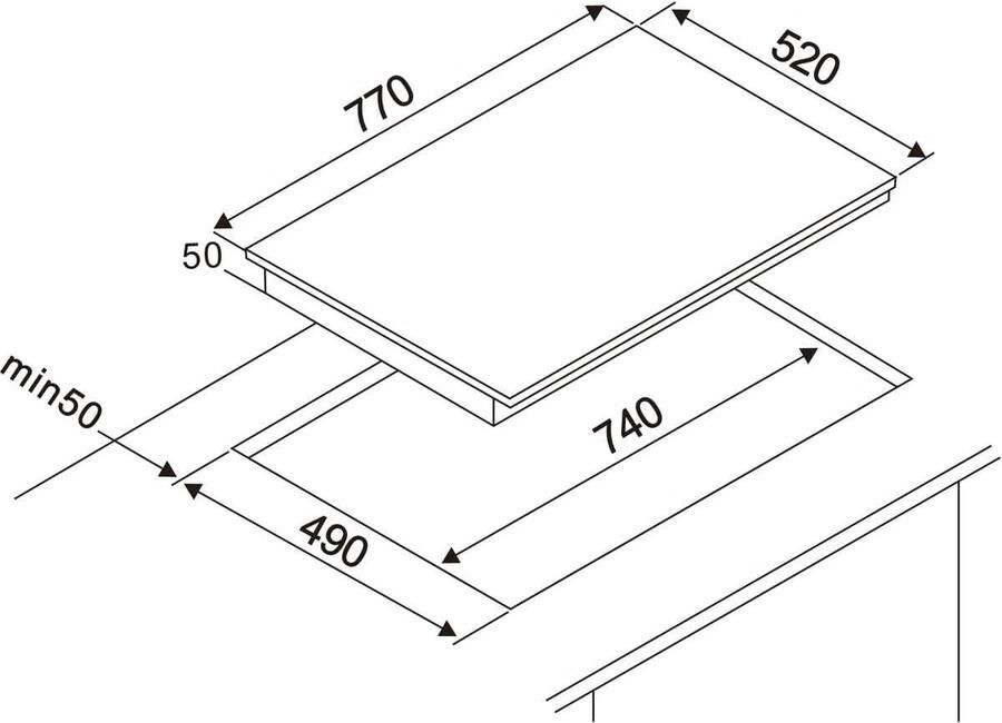 Keramische Kookplaat Inbouw Kookplaat Koken Thuis Touch Control Bediening 80 cm Zwart