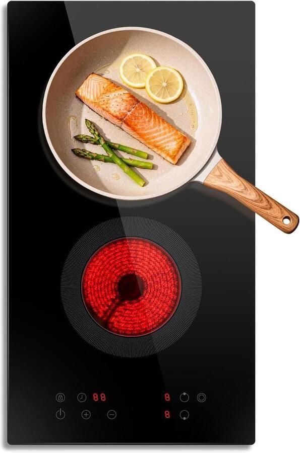 Keramische Kookplaat Inbouw Kookplaat Thuis Koken Touch Bediening 30 cm Zwart