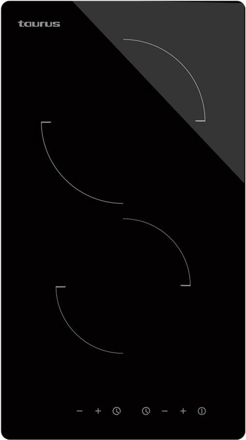 Keramische Kookplaat met 2 Zones 3000W Vermogen Slider Touch Control en Timer