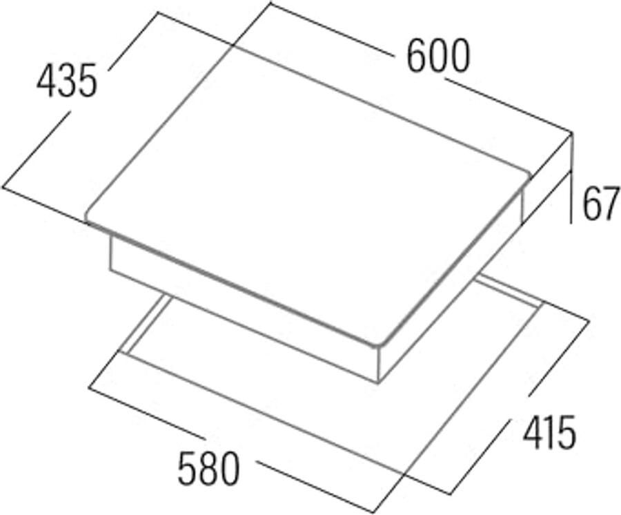 Keramische Kookplaat met 3 High Light Kookzones en 9 Vermogensniveaus 60 cm Zwart - Foto 2