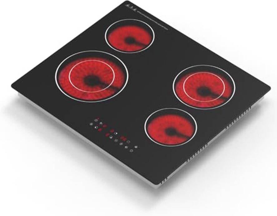Keramische Kookplaat met 4 Vlammen Efficiënt en Stijlvol Koken