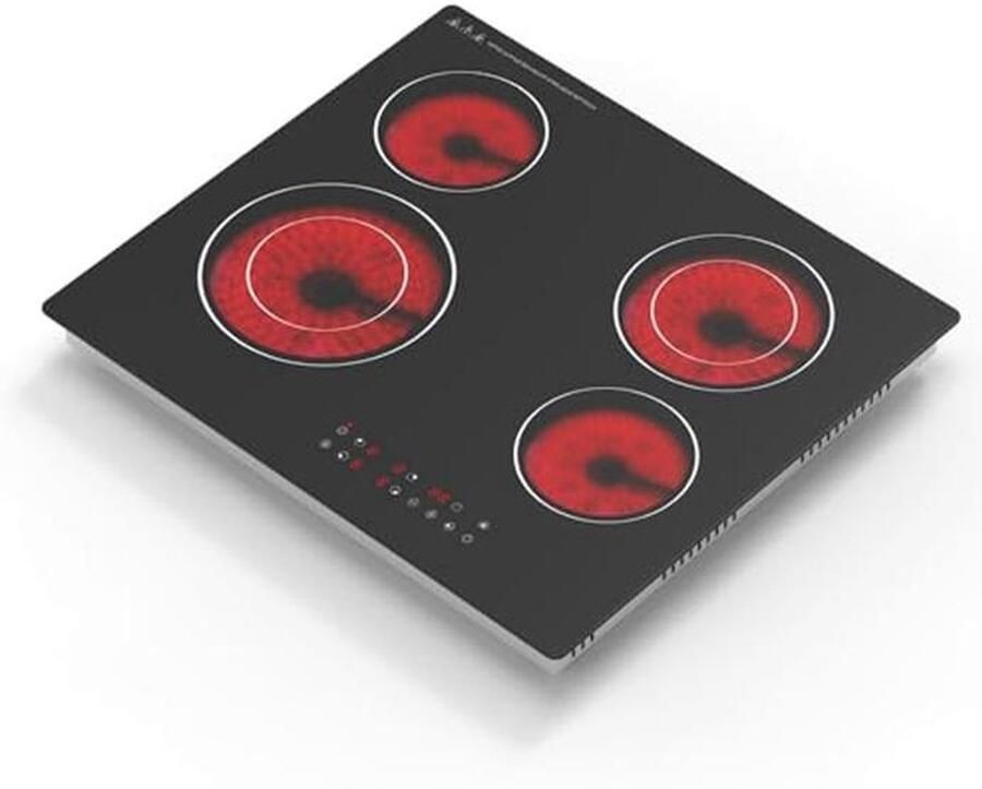 Keramische Kookplaat met 4 Vlammen Efficiënt en Stijlvol Koken