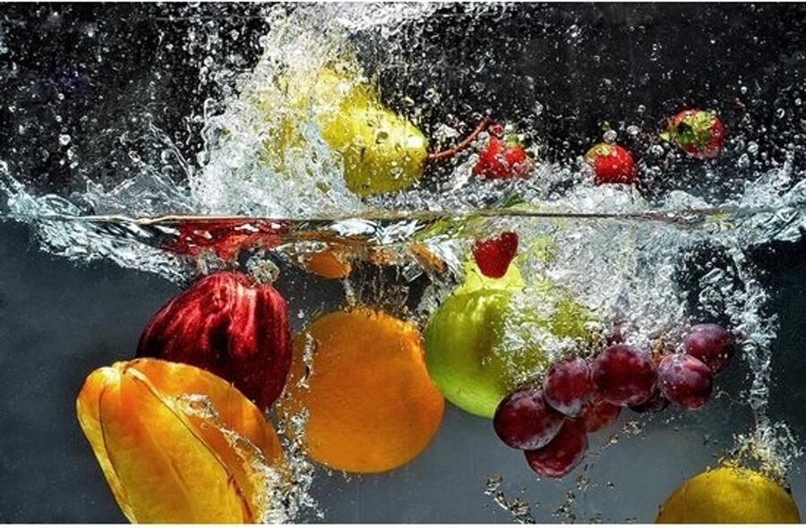 Keramische kookplaatafdekking met fruit en bessen 80 x 52 cm Acrylglas Spat- en fornuisbescherming