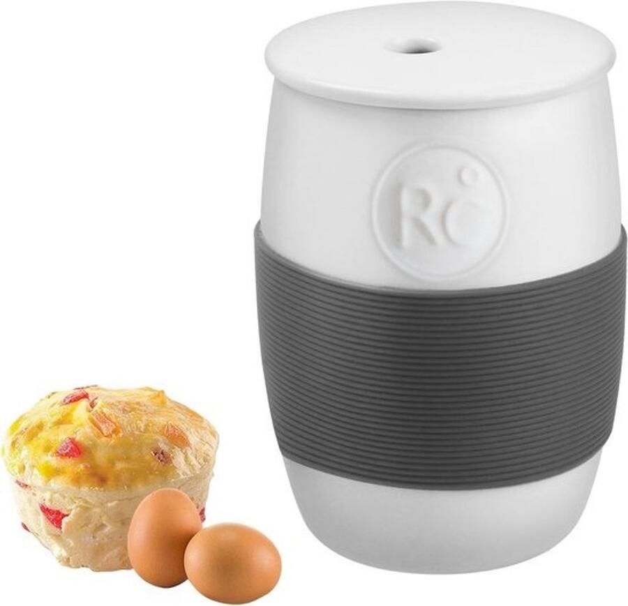 Keramische Magnetron Eierkoker voor 2 Eieren Snel Roerei en Muffin Bakken