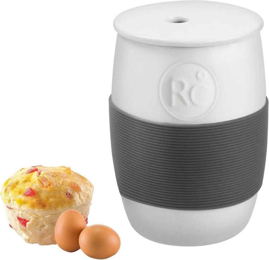 Keramische Magnetron Eierkoker voor 2 Eieren Snel Roerei en Muffin Bakken