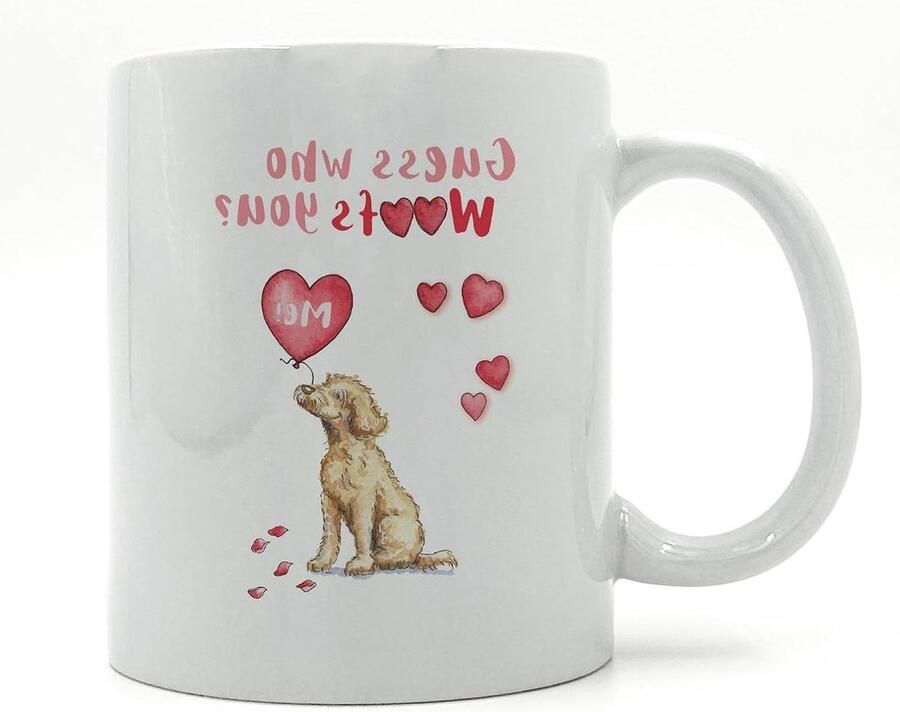Keramische Mok Koffiemok Hond Koffie Drinken Eigenzinnig Design 300 ml Wit