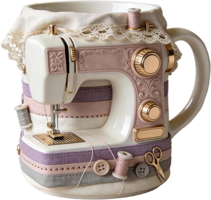 Naaimachine Mok Koffiekop Theekop Creatief Werk Artistiek Naai-ontwerp 330 ml Niet gespecificeerd