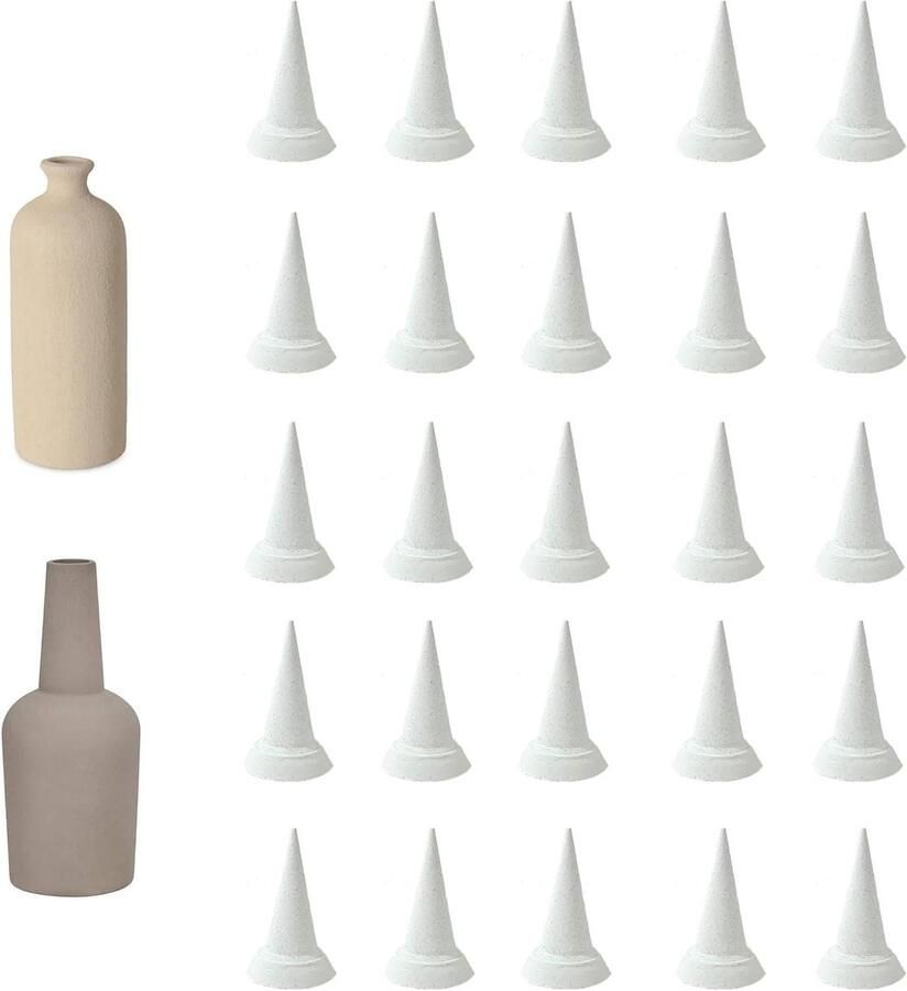 Keramische Oven Nagels Pottenbakkerij Steunnagels Keramiek Branden Aluminiumoxide Materiaal 25 Stuks Wit