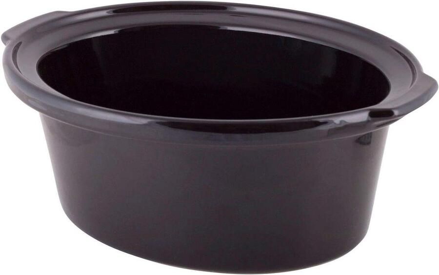 Keramische Pan Binnenpan Slowcooker Langzaam Garen Origineel Onderdeel 3.9 Kilogram Zwart