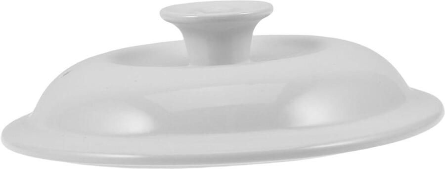 Keramische Pan Deksel Stoofpot Deksel Koken en Stoven Hittebestendig en Afsluitend 15.5 cm diameter Wit