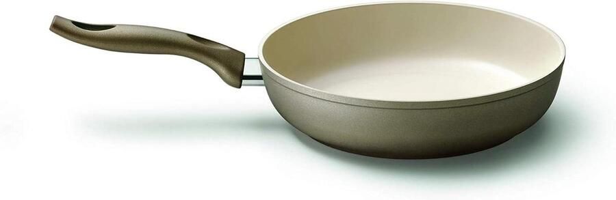 Keramische pan Koekenpan inductie Gelijkmatig garen Antiaanbaklaag 26 cm Brons