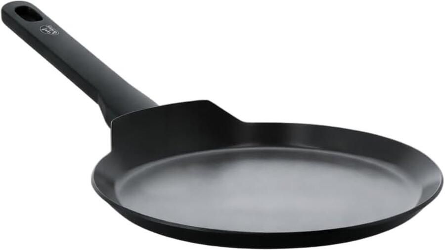 Pannenkoekenpan Koekenpan Keramisch Lekker Ontbijten PFAS-vrije Antiaanbaklaag 24 cm Zwart