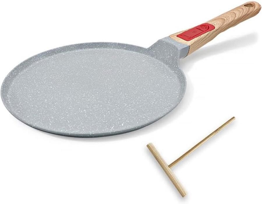 Keramische Pannenkoekenpan Omelet Pan Ontbijt Bakken Afneembaar Handvat 20 cm Blauw