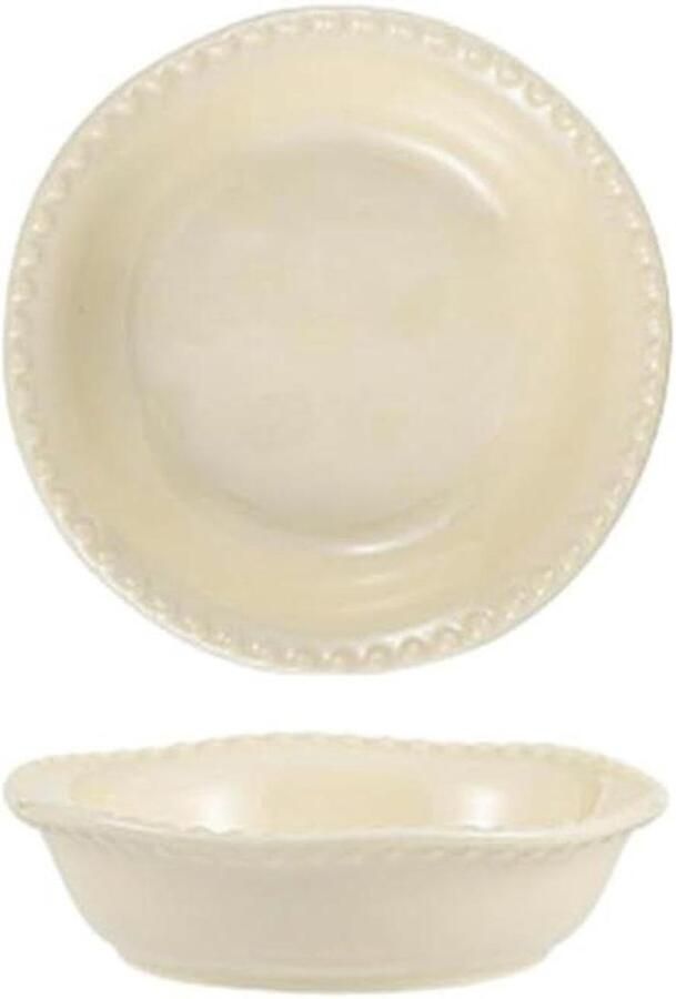 Keramische Rijstkom Noedelsoep Kom Dagelijkse Maaltijden Temperatuurbestendig 4 inch Crème Geel