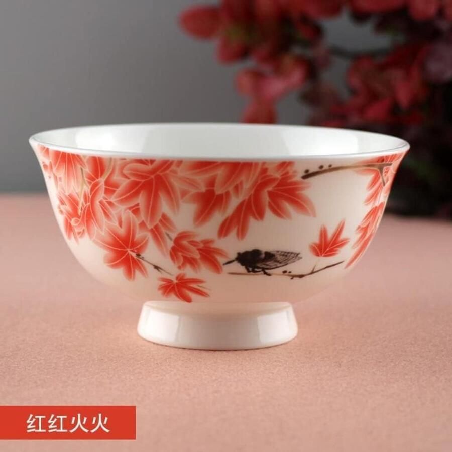 Keramische Rijstkom Oude Paleis Stijl Huishoudelijk Bestek Hoogwaardig Porselein 13cm Diameter Naturel