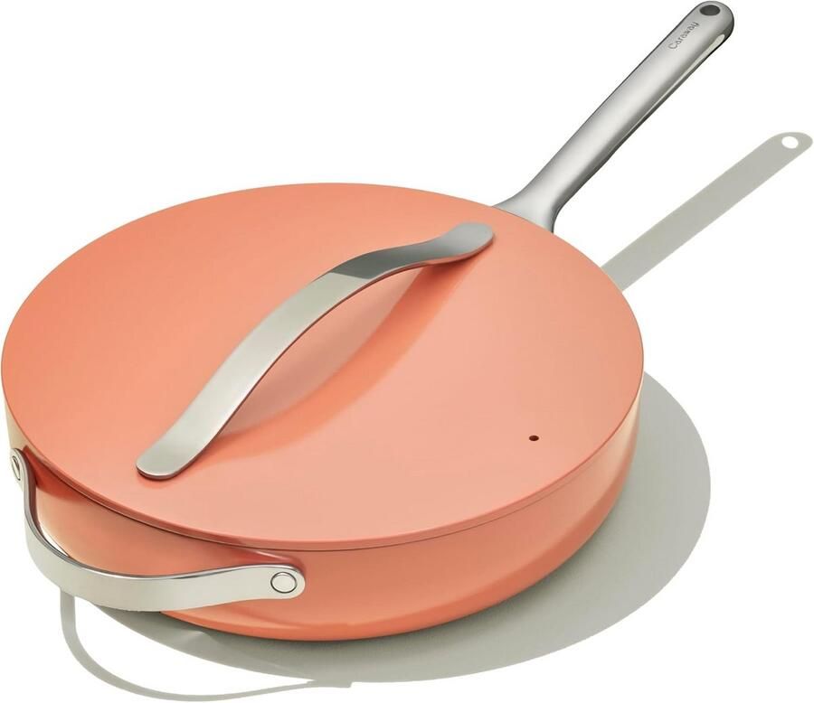 Keramische Sauteerpan Antiaanbak Koekenpan Veelzijdig Koken Niet-giftige Coating 30 cm Diameter Terracotta