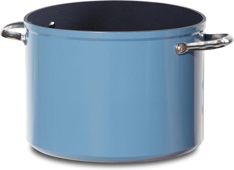 Keramische Soeppan Voorraadpan Non-stick Gezond Koken Diamant Versterkt 8 Quarts Blauw