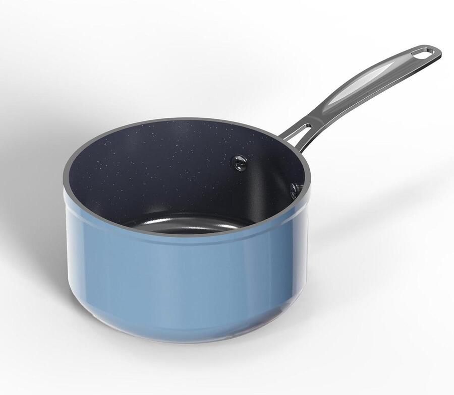 Keramische Steelpan Kookpan Sauspan Middageten Bereiden Diamant Doordrenkt 1.5 Liter Blauw