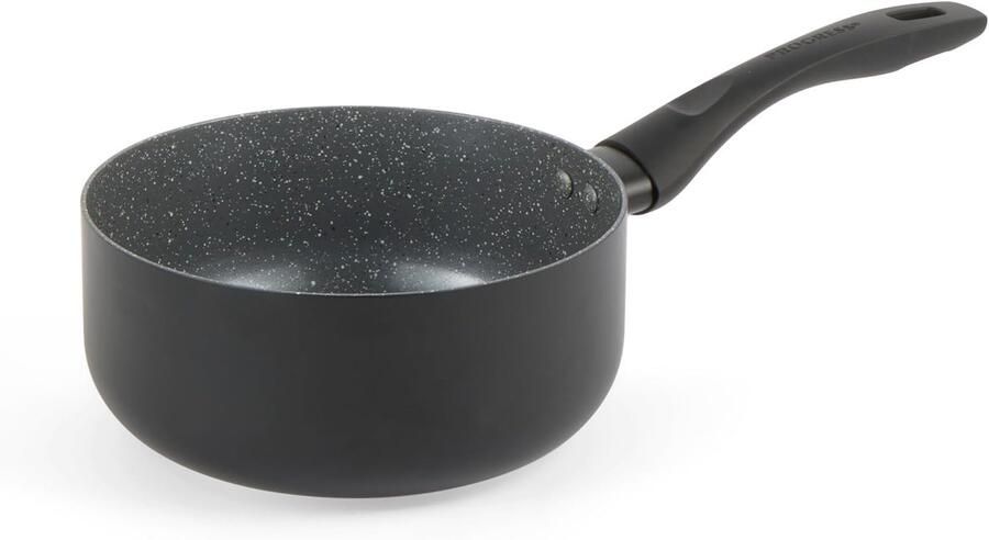 Keramische Steelpan Kookpan Sauspan Sauzen Soepen Maken Antiaanbak Coating 18 cm Grijs