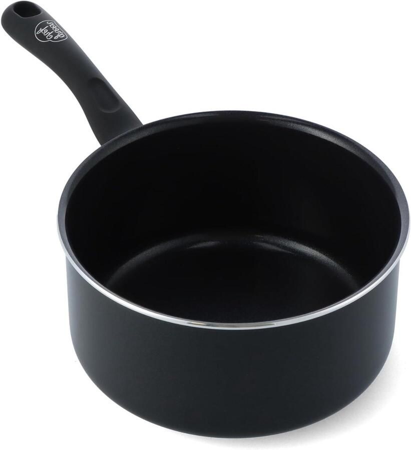 Keramische Steelpan Antiaanbak Pan Algemeen Koken Diamant Versterkt 20 cm 3.1 Liter Zwart