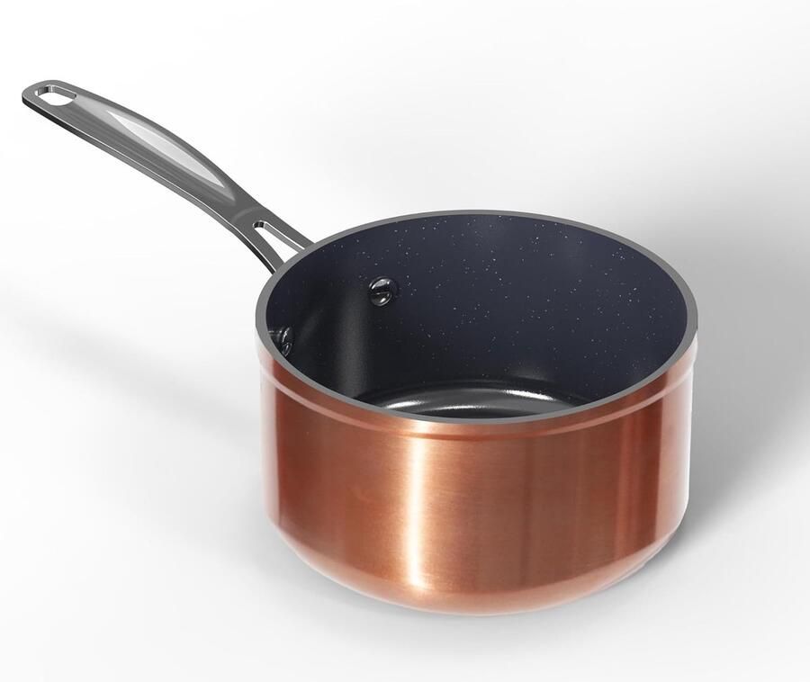 Keramische Steelpan Sauspan Nonstick Gezond Koken PFAS-vrije Coating 2 Quarts Blauw