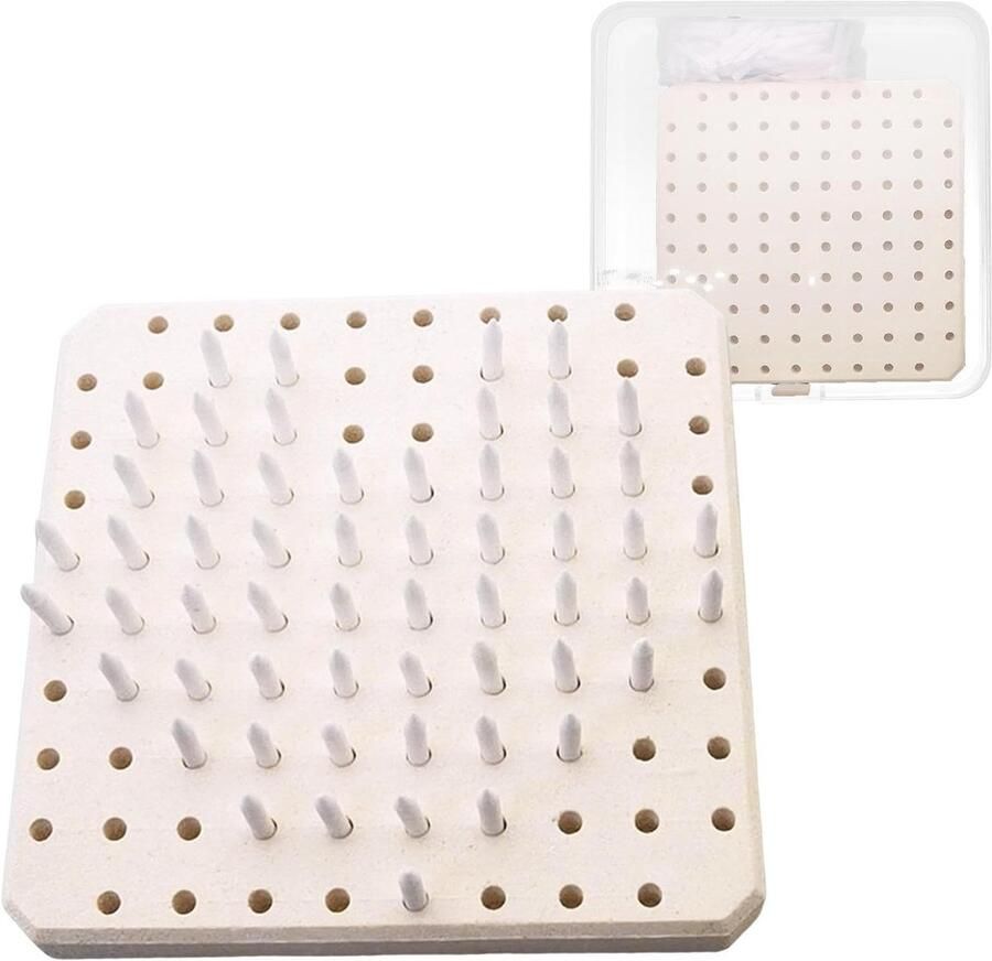 Keramische Stelten Set Oven Ondersteuning Klei Bakken Hittebestendig Materiaal 10x10cm Mat