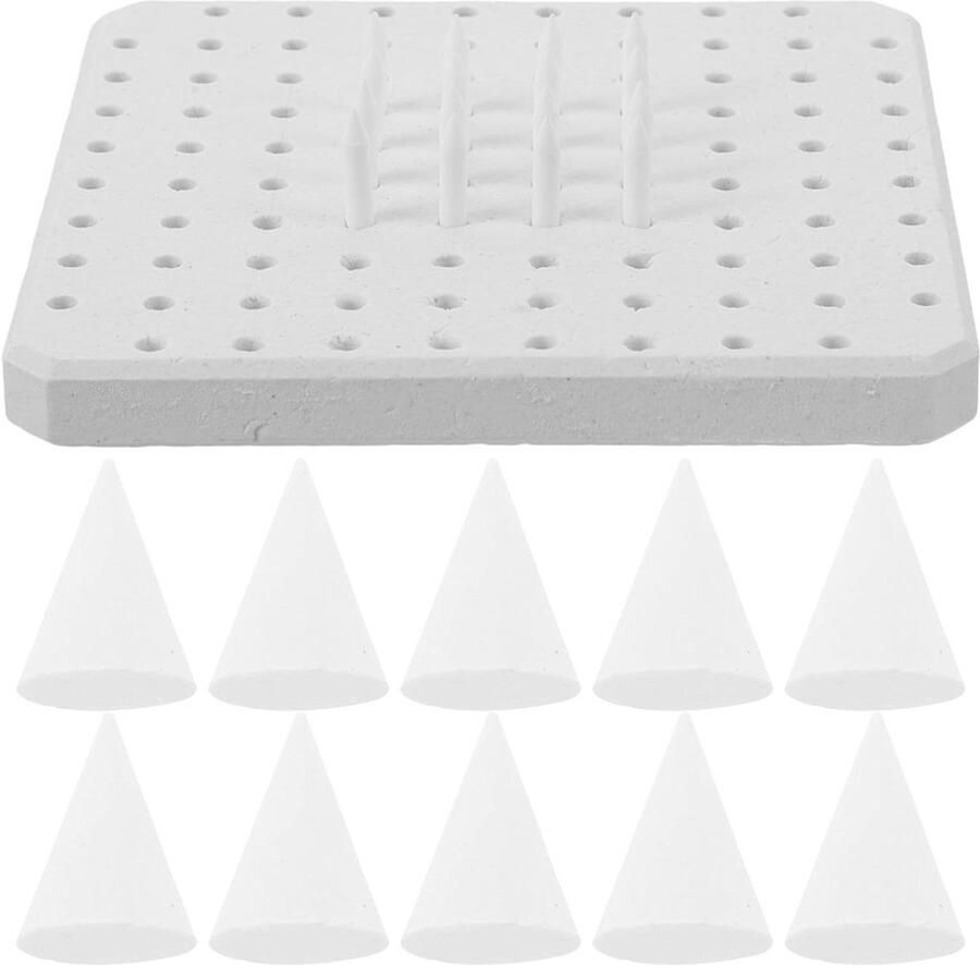 Keramische Steunpinnen Oven Accessoires Keramiek Bakken Hittebestendig Ontwerp 10 x 10 cm Mat Wit