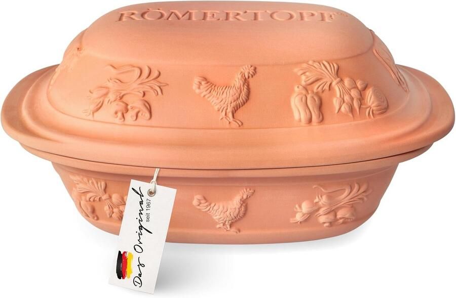 Keramische Stoomkookpan Terracotta 3 Liter voor Gezond Koken