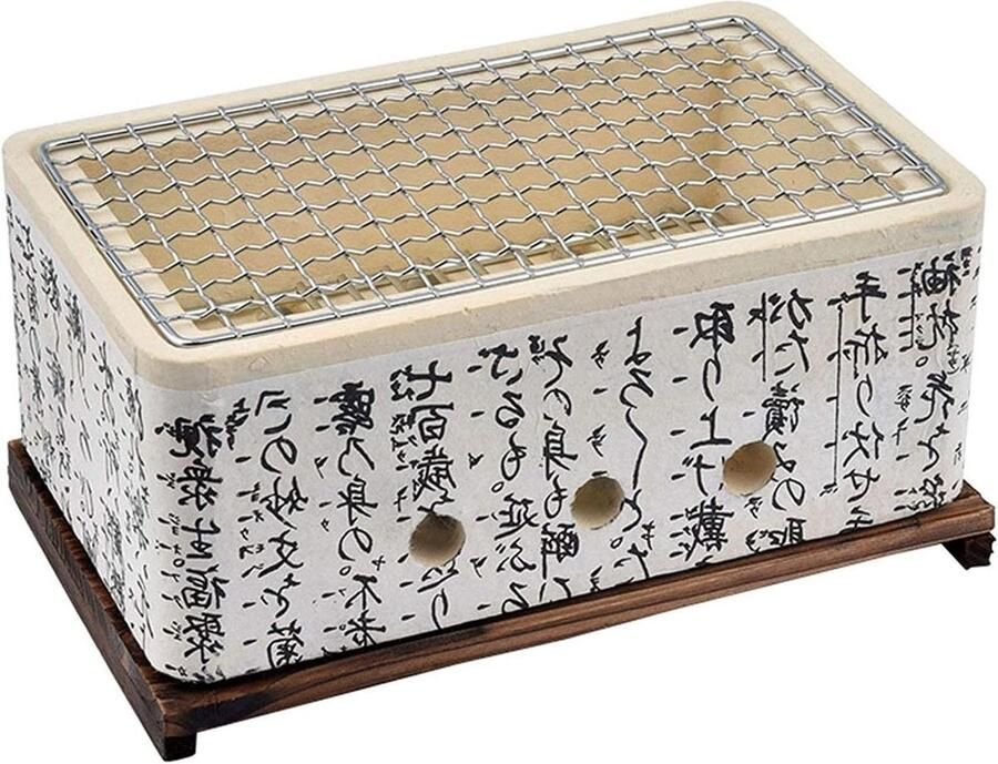 Keramische Tafelgrill Mini Barbecue Compact Grillen Diatomeeënaarde Isolatie Voor 2-3 Personen Niet Gespecificeerd