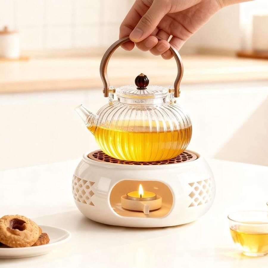 Keramische Theepotwarmer Wit 15 cm Hittebestendig Porselein Voor Thee en Koffie