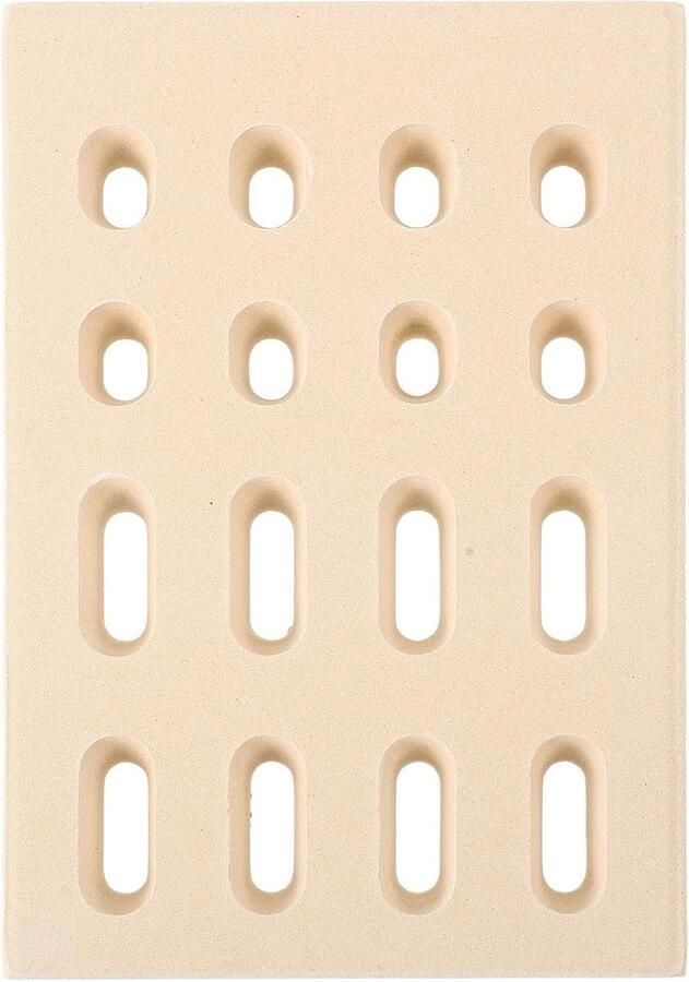 Keramische Vlamverdeler Grillplaat Onderdeel Barbecue Warmte Optimale Warmteverdeling 18 x 12 cm Beige