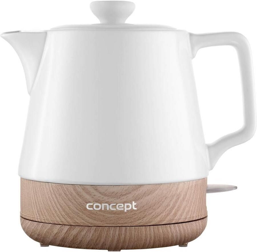 Keramische Waterkoker 1 L met Houten Design Veilig en Duurzaam