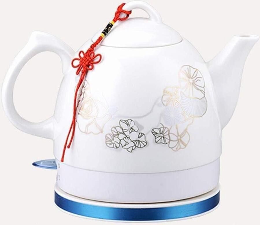 Keramische waterkoker Draadloos blauw en wit porselein Ketel Theepot 1l Kan Kookt water snel (Color : 1) interesting
