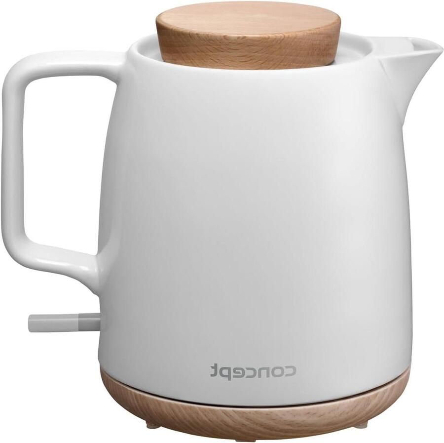 Keramische Waterkoker Elektrische Waterkoker Snel Thee Zetten Strix Connector 1 Liter Wit