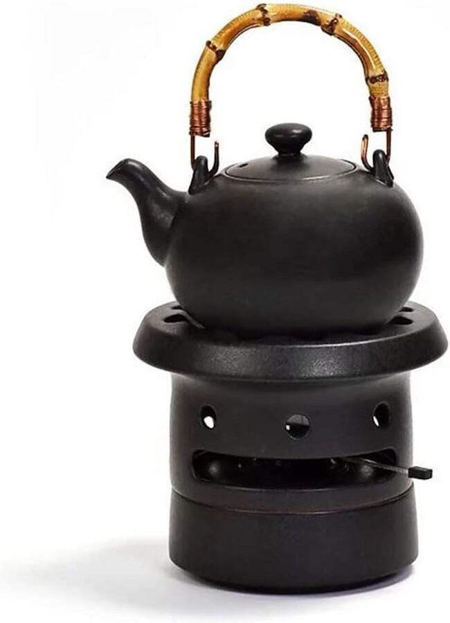 Keramische Waterkoker met Warmhoudplaat Zwart