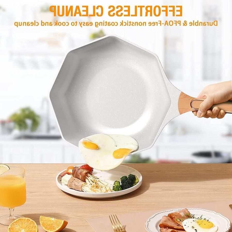 Keramische Wok Koekenpan Gezond Koken Antiaanbak Diamantcoating 32 cm Zwart