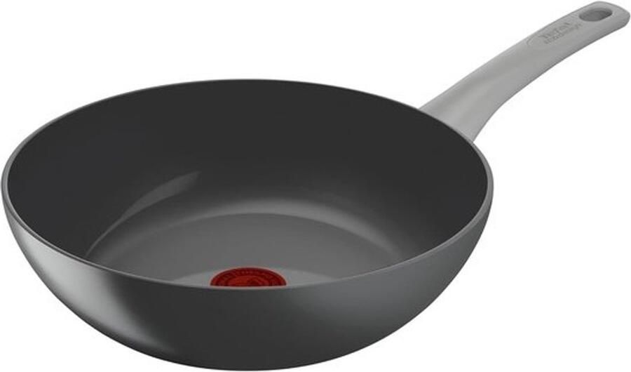 Keramische Wokpan Koekenpan Gezond Koken Eco-ontworpen 28 cm Grijs