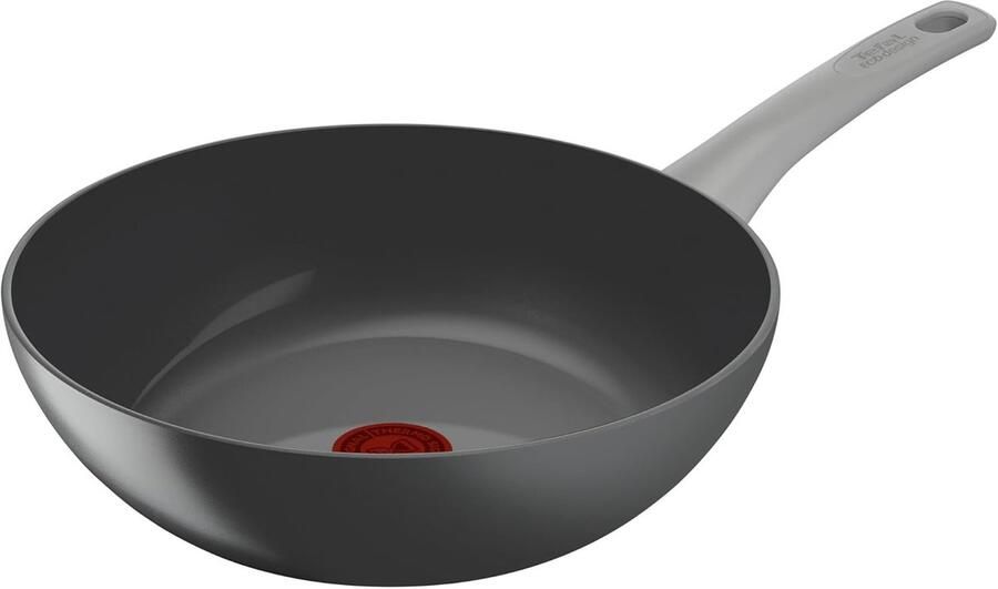 Keramische Wokpan Koekenpan Wok Gezond Koken Eco-ontworpen Materiaal 28 cm Grijs